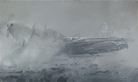 BURNING PLANE by Vija Celmins